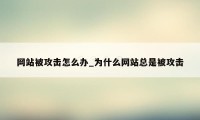 网站被攻击怎么办_为什么网站总是被攻击