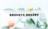 黑客技术电子书_黑客技术章节