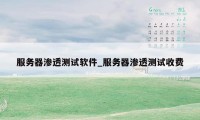 服务器渗透测试软件_服务器渗透测试收费
