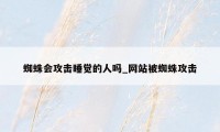 蜘蛛会攻击睡觉的人吗_网站被蜘蛛攻击