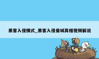 黑客入侵模式_黑客入侵曼城真相视频解说