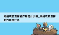 网络攻防发挥的作用是什么呢_网络攻防发挥的作用是什么