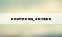 网站被攻击的原因_谁会攻击网站