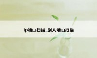 ip端口扫描_别人端口扫描