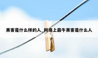 黑客是什么样的人_网络上最牛黑客是什么人
