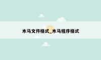 木马文件格式_木马程序格式