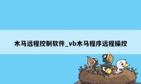 木马远程控制软件_vb木马程序远程操控