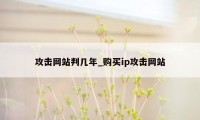 攻击网站判几年_购买ip攻击网站