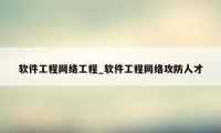 软件工程网络工程_软件工程网络攻防人才