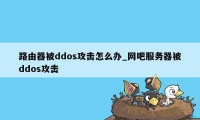 路由器被ddos攻击怎么办_网吧服务器被ddos攻击