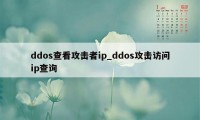 ddos查看攻击者ip_ddos攻击访问ip查询