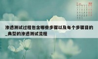 渗透测试过程包含哪些步骤以及每个步骤目的_典型的渗透测试流程