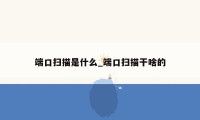 端口扫描是什么_端口扫描干啥的