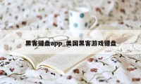 黑客键盘app_美国黑客游戏键盘