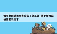 俄罗斯网站被黑客攻击了怎么办_俄罗斯网站被黑客攻击了