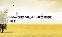 ddos攻击100t_ddos攻击带宽看哪个