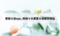 黑客小说app_网络十大黑客小说推荐网站