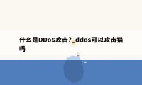 什么是DDoS攻击?_ddos可以攻击猫吗